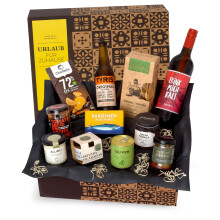 Pr?sentbox Urlaub f?r Zuhause - Gef?llter Geschenkkorb mit Sangr?a, & mediterranen Leckereien von jamon.de - Gourmet-Geschenk f?r jeden Anlass