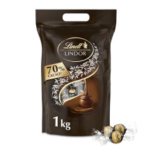 Lindt LINDOR Extra Dunkel Schokoladenkugeln ca. 80 Kugeln, 70% Kakao, Edelbitter, Pralinen-Geschenk