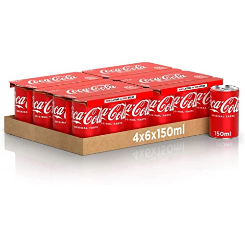 Coca Cola 48x Coca-Cola Original Mini-Dosen 150 ml - Erfrischung pur im Kleinformat