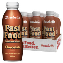 Barebells FOOD Trinkmahlzeit ? 36g Eiwei? pro Portion, Ready to Drink, Laktosefrei, Zuckerarm, mit Vitaminen und Mineralen, 12 x 500ml (Schokolade)
