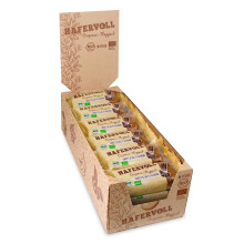 HAFERVOLL Organic Flapjack Sweet & Salty Almond, 18 x 60 g M?sliriegel - Bio-zertifiziert, mit Honig ohne Zusatz von Zucker, Hafer, im Ofen gebacken