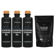 Nigela BIO Schwarzk?mmel?l ungefiltert - Hoher Thymochinongehalt in 100% lichtgesch?tzer Keramikflasche - kaltgepresst - Zertifizierte & Laborgepr?fte