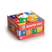 Ritter Sport mini Bunter Mix, Schokolade, Vollmilchschokolade, Halbbitter- & Edelvollmilch-Schokolade, perfekt zum Naschen und Genie?en, 1,4 kg (84 St