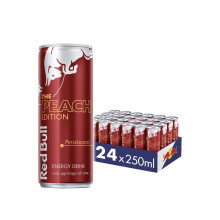 Red Bull Energy Drink EINWEG (Peach Edition Pfirsich inkl. 6,00 Pfand, 24x250ml), 80.0 milligrams