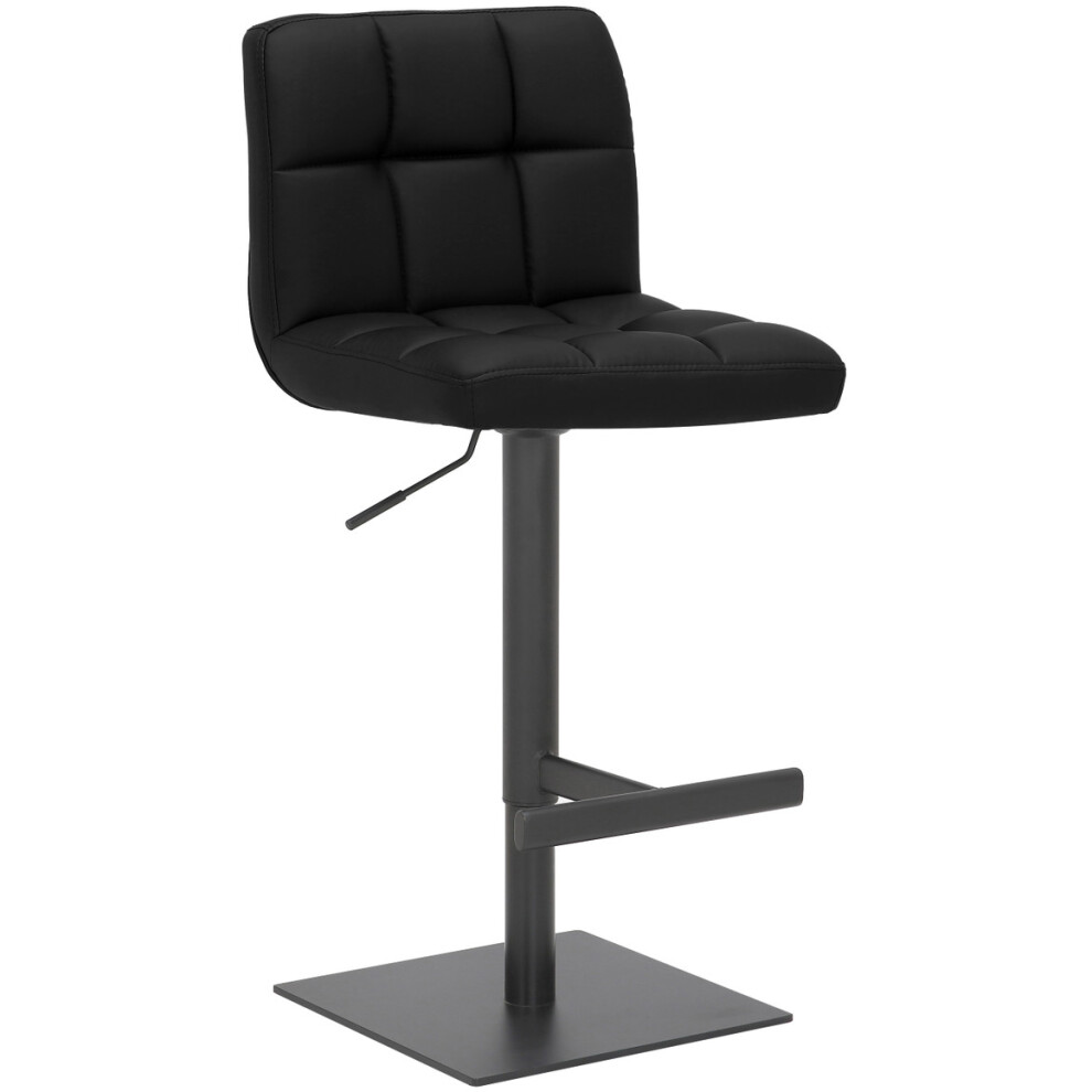 Lamboro Black Deluxe Allegro Bar Stool, Frame With Weighted Base