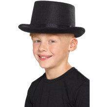 Smiffys Kids Top Hat, Black , Boys Fancy Dress, Child Dress Up Hats