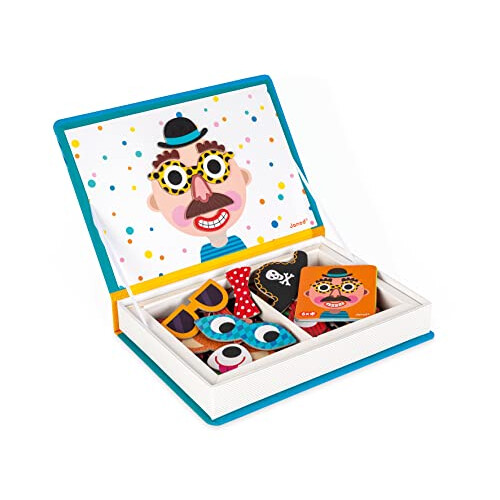 Janod Janod J02716 Magneti'Book Crazy Faces Educational Game, Boys,Blue