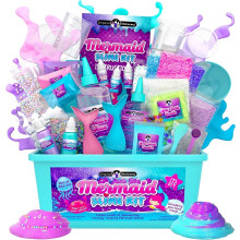 Original Stationery Mermaid Slime Kit, 35-Pieces Slime Set to Make Glow in The Dark Slime with Lots of Sparkle Slime Add Ins, Mermaid Gifts for Girls