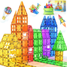 60 PCS Magnetic Building Tiles STEM Magnetic Blocks Sensory Toys Kids Games Magnet Building Toys for Boys and Girls Aged 3+, Kids Brain Development