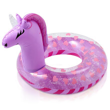 WenYa 22 Inch Unicorn Inflatable Floats Rings for Kids, Girls Unicorn Inflatable Pool Rings with Glitter for Kids Swimming Pool Water Sports(Purple?