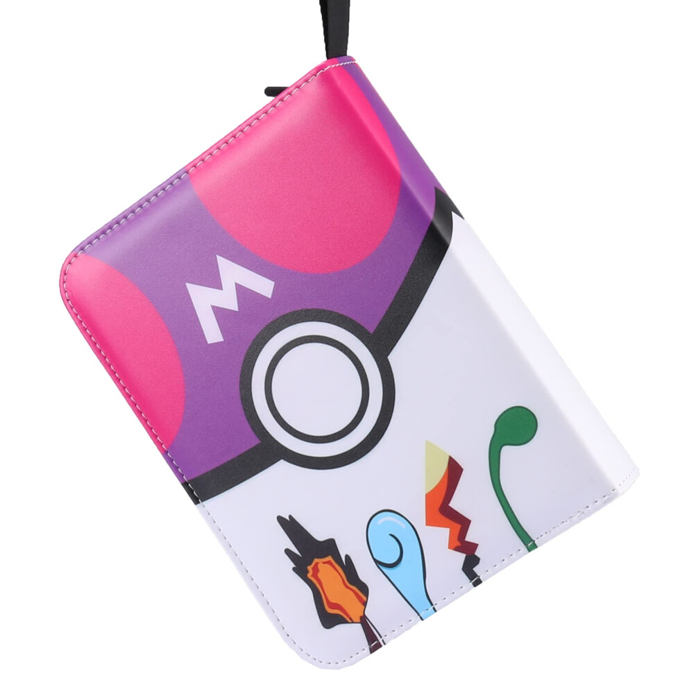 Bnimtm 480-Pocket Trading Card Binder With Zip, Pu Cover - 4-Pocket Album With 60 Removable Sleeves, Compatible With Pokemon Cards