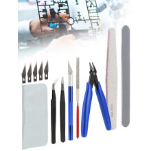 Model Making Tools Kit for Plastic Model Kits, Mellbree 14PCS Model Tools Kit Basic Tools Craft Set Hobby Building Tools Kit for Gundam Car Model
