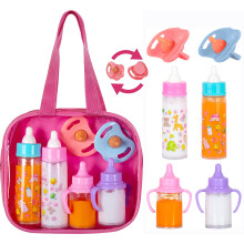 fash n kolor?, My Sweet Baby Disappearing Doll Feeding Set | Baby Care 6 Piece Doll Feeding Set for Toy Stroller | 2 Milk & Juice Bottles with 2 Toy