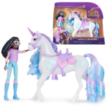 Unicorn Academy, Layla & Glacier Set with 2 Riding Accessories and Hair Styling Tool, Dolls and Unicorn Toys for Girls Aged 4 and up