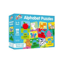 Galt Alphabet Puzzles - Fun and Colourful Early Learning 2 Pc Jigsaw Puzzles - Set of 26 Two Piece Puzzles for Kids - Develop Letter Recognition and