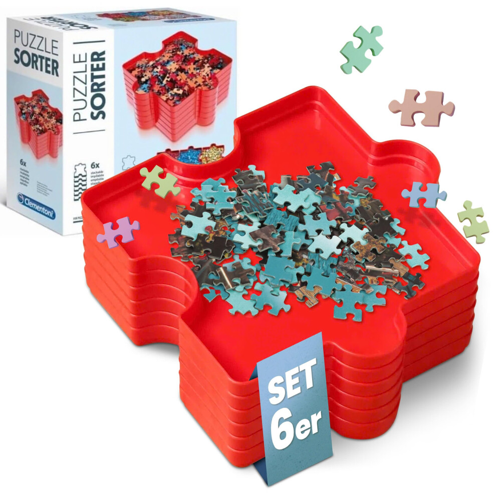 Clementoni - Puzzle Sorter: 6 Trays For Easy Jigsaw Puzzle Sorting Up To 1000 Pieces (10+ Months)