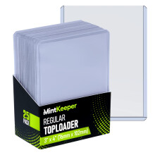MintKeeper Top loaders Clear Hard Card 35pt Sleeves Compatible with Pokemon, Sports and MTG Toploaders (25 Pack)