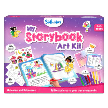 Skillmatics Storybook Art Kit - Unicorn & Princesses, Easter Basket Stuffers, Write & Create Fairytale Stories, Creative Activity for Girls & Boys,