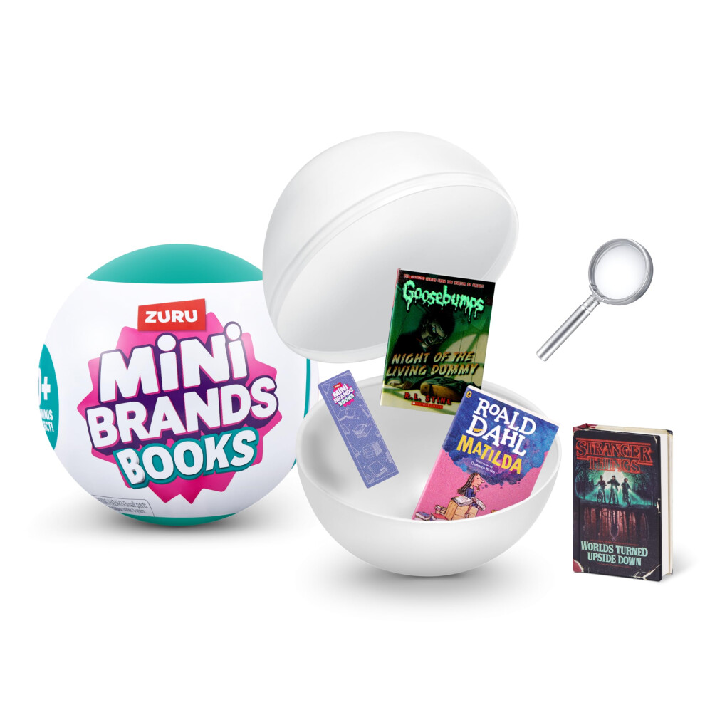 Mini Brands Books, Real Miniature Book Brands Collectible Toy, Capsules Of 5 Mystery Miniature Books With Real Readable Pages And Accessories For