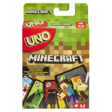 Mattel Games UNO Minecraft, Collectible Card Deck with 112 Cards, Card Game for Family Game Night, Use as Travel Game, Engaging Gift for Kids, 2 to 10