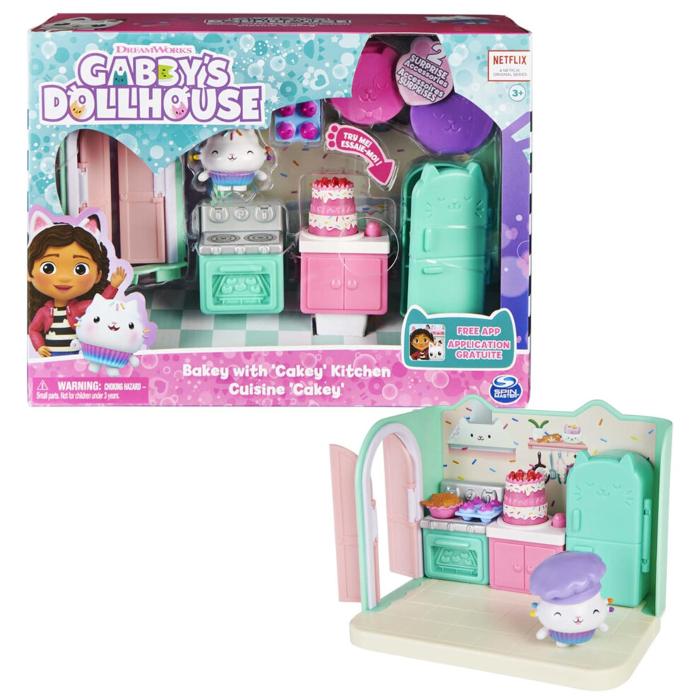 Gabby's Dollhouse Gabby?S Dollhouse, Bakey With Cakey Kitchen With Figure And Accessories, 3 Furniture Pieces And 2 Surprises, Kids? Toys For Ages 3 And Above