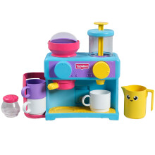 Toomies Bath Barista - Pretend Cafe Baby Bath Toys - Wall Mounted Bubble Bath Play Kitchen Toddler Toys - Kids Kitchen Set Includes 3 Cups, 1 Jug, 1