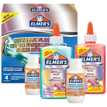 Elmer?s Metallic Slime Kit | Slime Supplies Include Metallic PVA Glue & Magical Liquid Slime Activator | Washable & Kid Friendly | 4 Count