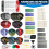 Harrows Trophy 210pc Darts Accessories Set: 48 Stems, 48 Flights, 72 Rings, Sharpener & Tool + Flight Protector 1