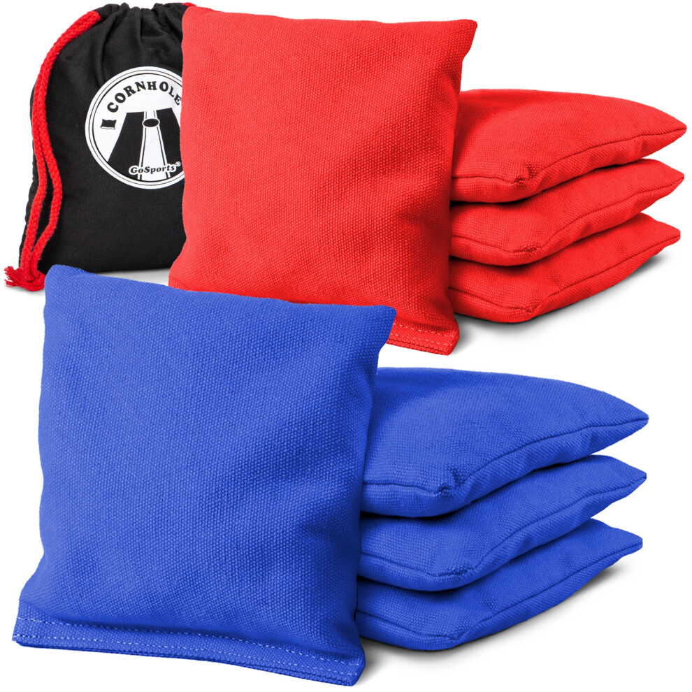Gosports Official Regulation Cornhole Bean Bags Set (8 All Weather Bags) - And Red/Blue