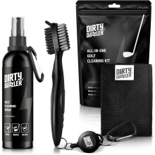 Dirty Dazzler Golf Club Cleaning Kit - Includes a Groove Cleaner Tool with Golf Club Cleaner Brush, Towel and Golf Club Cleaner Spray