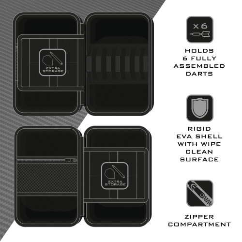 Harrows Blaze Pro 6 Darts Case (Black), K-REY-HA220B 2