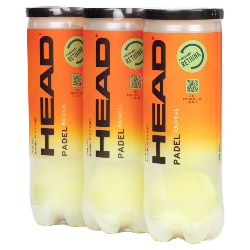 HEAD HEAD 3x3B Padel Radical, Padel Ball, Yellow
