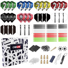 CyeeLife 180 Piece Darts Custom Fit Pack Set, Includes Flights, Shafts, Rubber O-Rings, Flight Protecter and Accessories