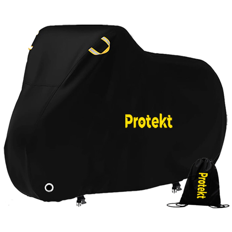 Protekt Bike Cover for 2 Bikes - 190T Nylon Push Bike Covers for Outside Storage, Heavy Duty, Waterproof, Dust Resistant, Anti Rain, UV Coated, Lock