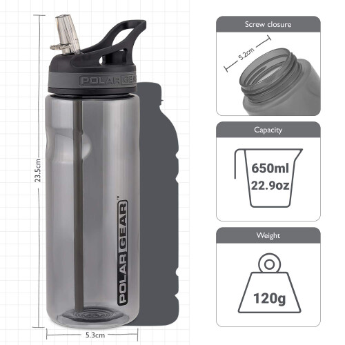 Polar Gear Polar Gear Tritan Bottle 650ml, Aqua Grip Range 2