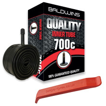 700c Baldwins Cycle/Bike Inner Tube 700 x 35c to 47c (Fits any 35c, 38c, 40c, 42c, 45c, 47c) Schrader/Car Type Valve & BALDY'S TYRE LEVER