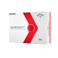 Callaway Golf Supersoft Golf Ball 2023 Red Hybrid, One Dozen