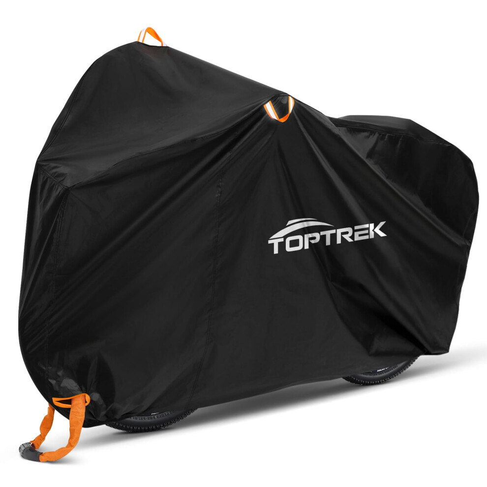 Toptrek Bike Cover, 210D Bike Covers For Outside Storage With Lock Holes, 200 X 110 X 70Cm Bicycle Cover Waterproof Outdoor With Bike Storage Bag,