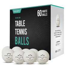 PRO SPIN Ping Pong Balls - White 3-Star 40+ Table Tennis Balls | High-Performance ABS Training Balls | Ultimate Durability for Indoor & Outdoor Table