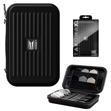 TARGET Darts Takoma XL Darts Wallet, Black - Darts Case Holds 6 Darts, Protective EVA Dart Holder with Double Zip Lock Inner Pouches - Professional