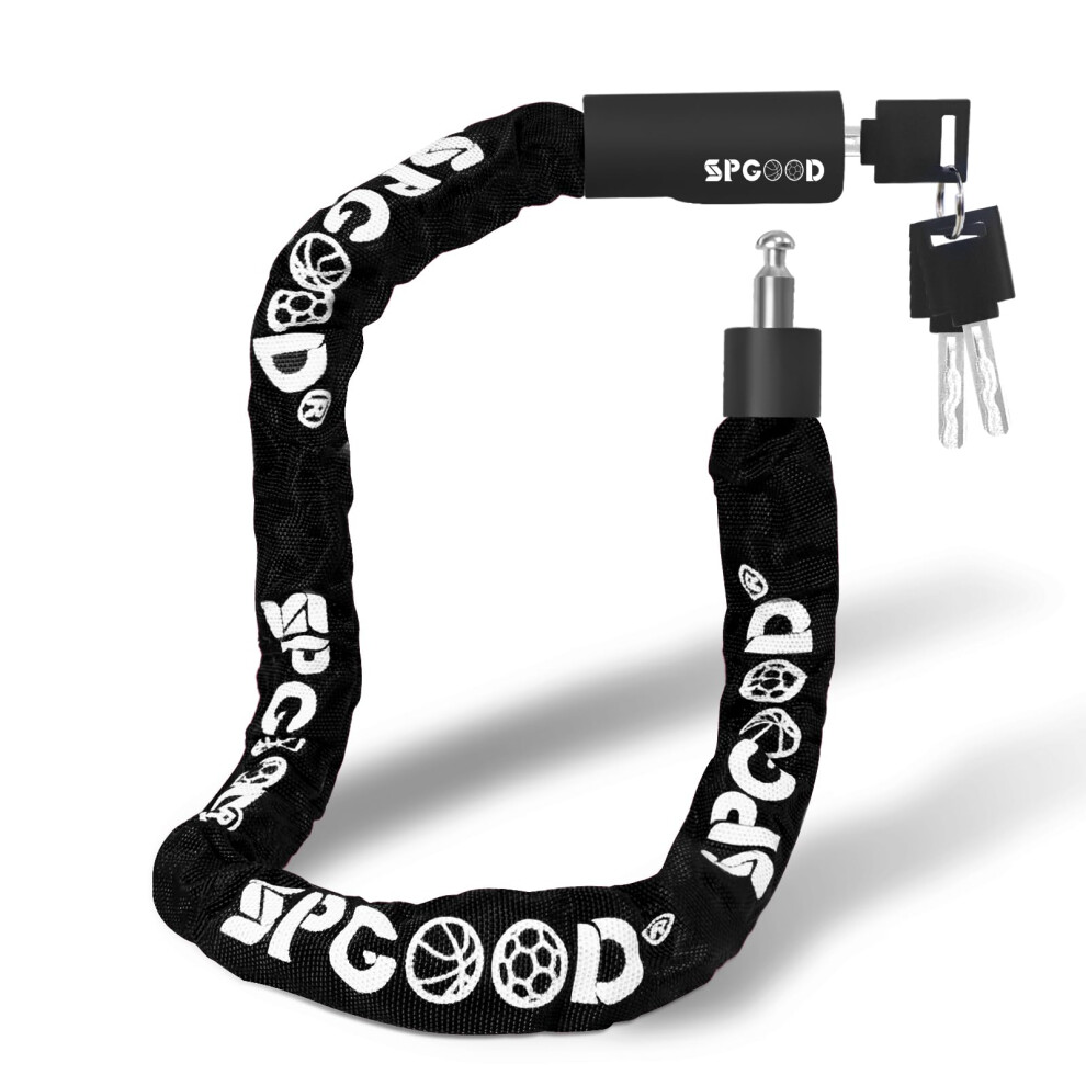 SPGOOD Bike Lock with 3 Keys, Bicycle Lock 90 cm with 6 mm Steel Chain, Bicycle Locks with Waterproof Cover, Anti-Theft High Security Chain Lock for-image-OPC-PGPHMXT-NEW