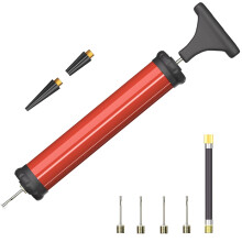 DDUO Portable Ball Pump,Air Pump Inflator Kit with Needle,Nozzle, Extension Hose Hand Pumps for Basketball Football Volleyball Water Polo Rugby