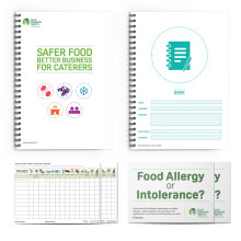 Food Safety Book 2025, for Caterers Restaurants and Takeaways with 13 Month Diary, 2 x Laminated Allergen Posters (A4) and 2 x Allergen Content Sheets