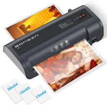 BONSEN Laminator A4, 4 in 1 Laminator Machine with 60 Laminating Pouches, 23.7 CM Personal Laminator with Never Jam Technology, Quick Lamination for