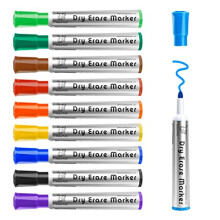maxtek Whiteboard Markers Bullet Tip, Dry Wipe Pens for White board Flip Chart, Low Odor Whiteboard Pens, White Board Markers Erasable for School