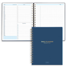 S&O Undated Daily Planner for Organization - Spiral Planner with Hourly Schedule - Daily Planner Undated Notebook - Daily To Do List Planner - Work