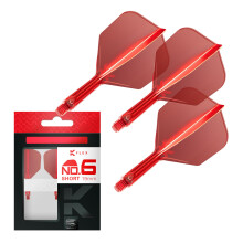 TARGET Darts K Flex Integrated Dart Flights And Shafts, No.6 Red (Short) | Pack Of 3 K-Flex - No6, Kflex All In One Moulded Dart Flight & Stem |