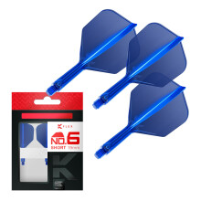 TARGET Darts K Flex Integrated Dart Flights And Shafts, No.6 Blue (Short) | Pack Of 3 K-Flex - No6, Kflex All In One Moulded Dart Flight & Stem |