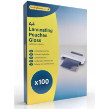 Binding Bazaar A4 Laminating Pouches, Gloss Finish, 150 Micron, 100 Laminating Sheets - Laminating Pouches to Enhance Your Words and Colours -