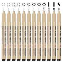Svalor Fineliners Pens, 12 Piece Fine Liner Pens Black with 12 Different Line Widths, Drawing Pens for Artists, Black Fineliner Pens for Illustration,